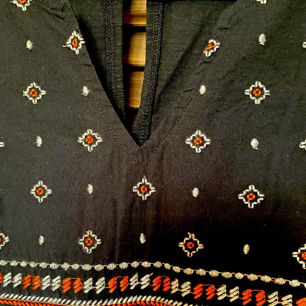 NWT embroidered cotton Sherpa dress